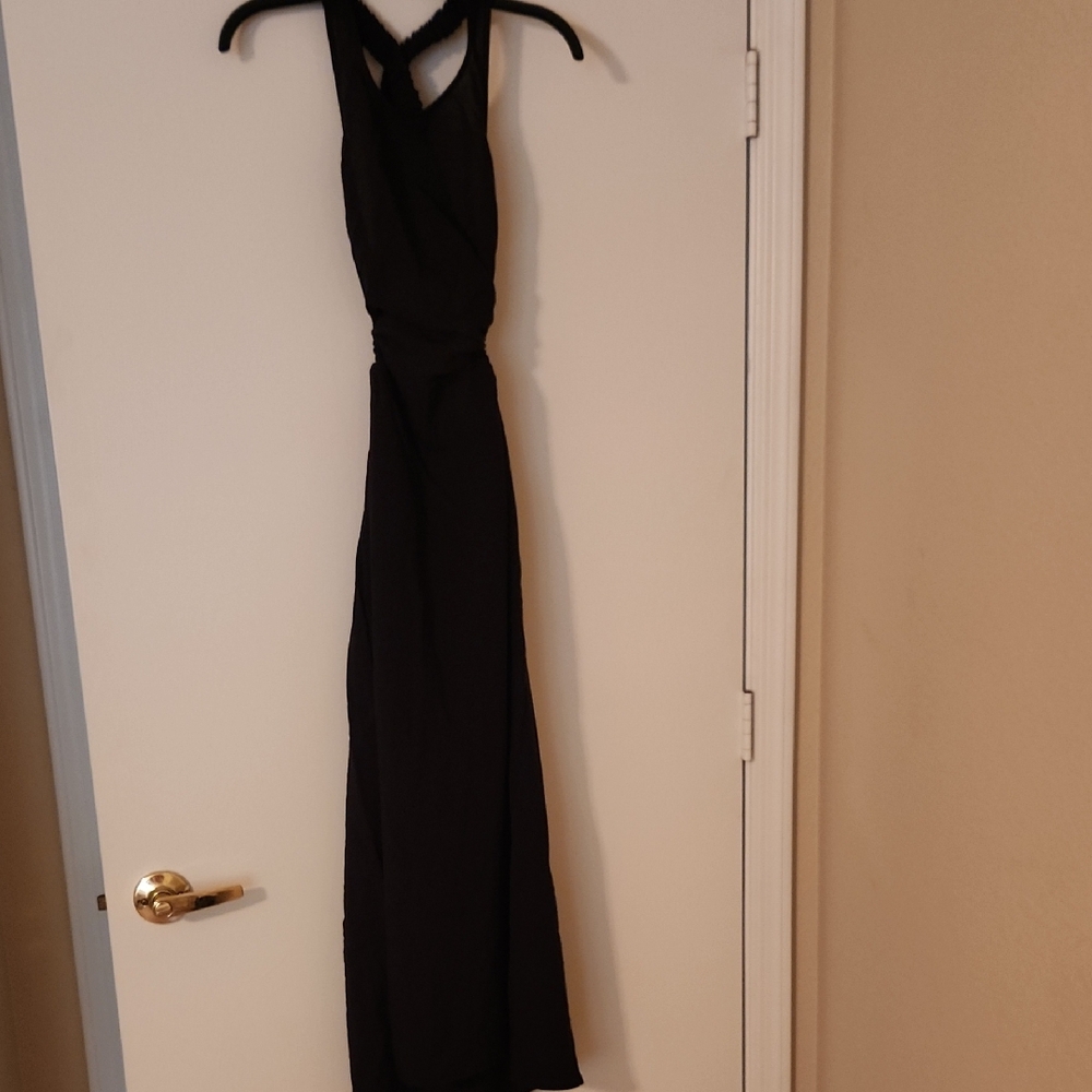 H&M Black  Cutout Dress Sleeveless Halter